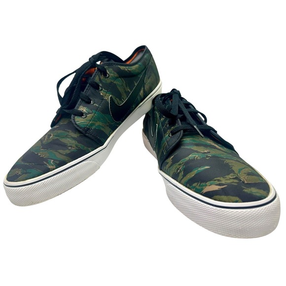 RARE🔥 Nike Toki TXT Print Tiger Camo Safety Orange Green Sz 12 Men's 631697-321 - Picture 1 of 8